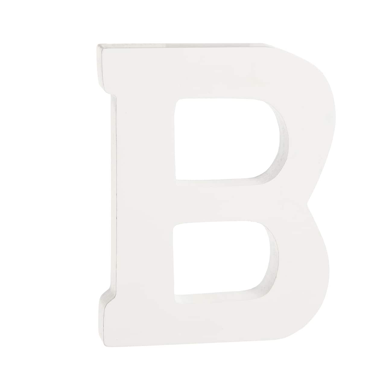 12 Pack: 4.75" White Wood Letter by Make Market®